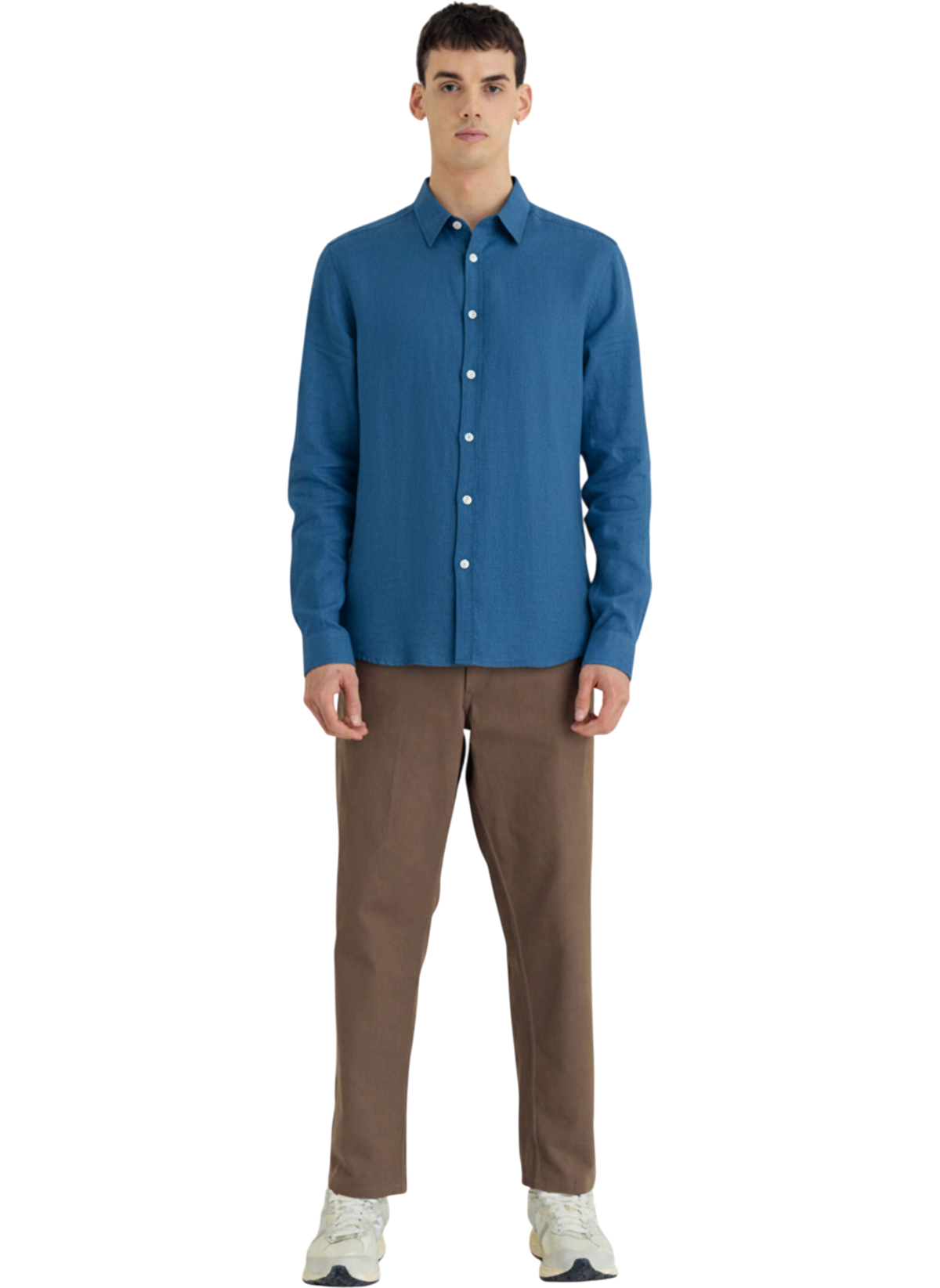 The Linen Shirt — Cobalt Blue (AI-generated, needs review)