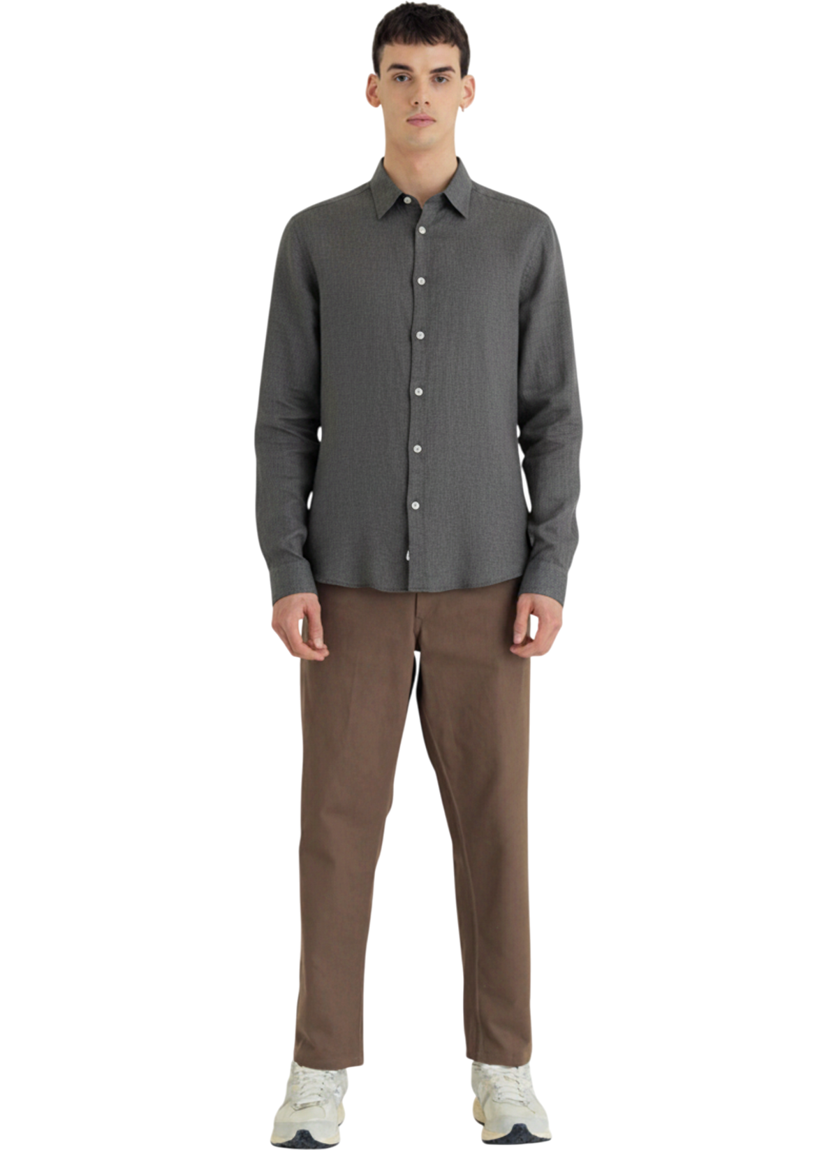 The Linen Shirt — Dark Grey (AI-generated, needs review)
