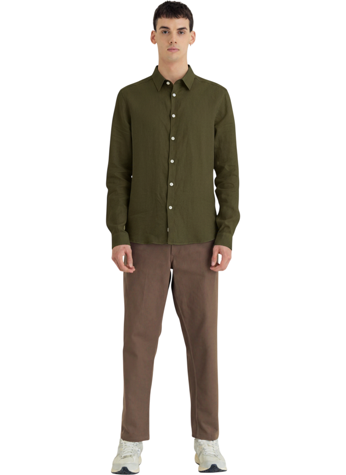 The Linen Shirt — Olive (AI-generated, needs review)