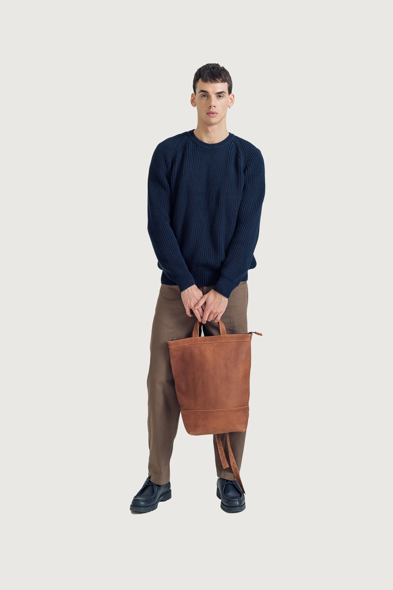 Leather Backpack-Tote