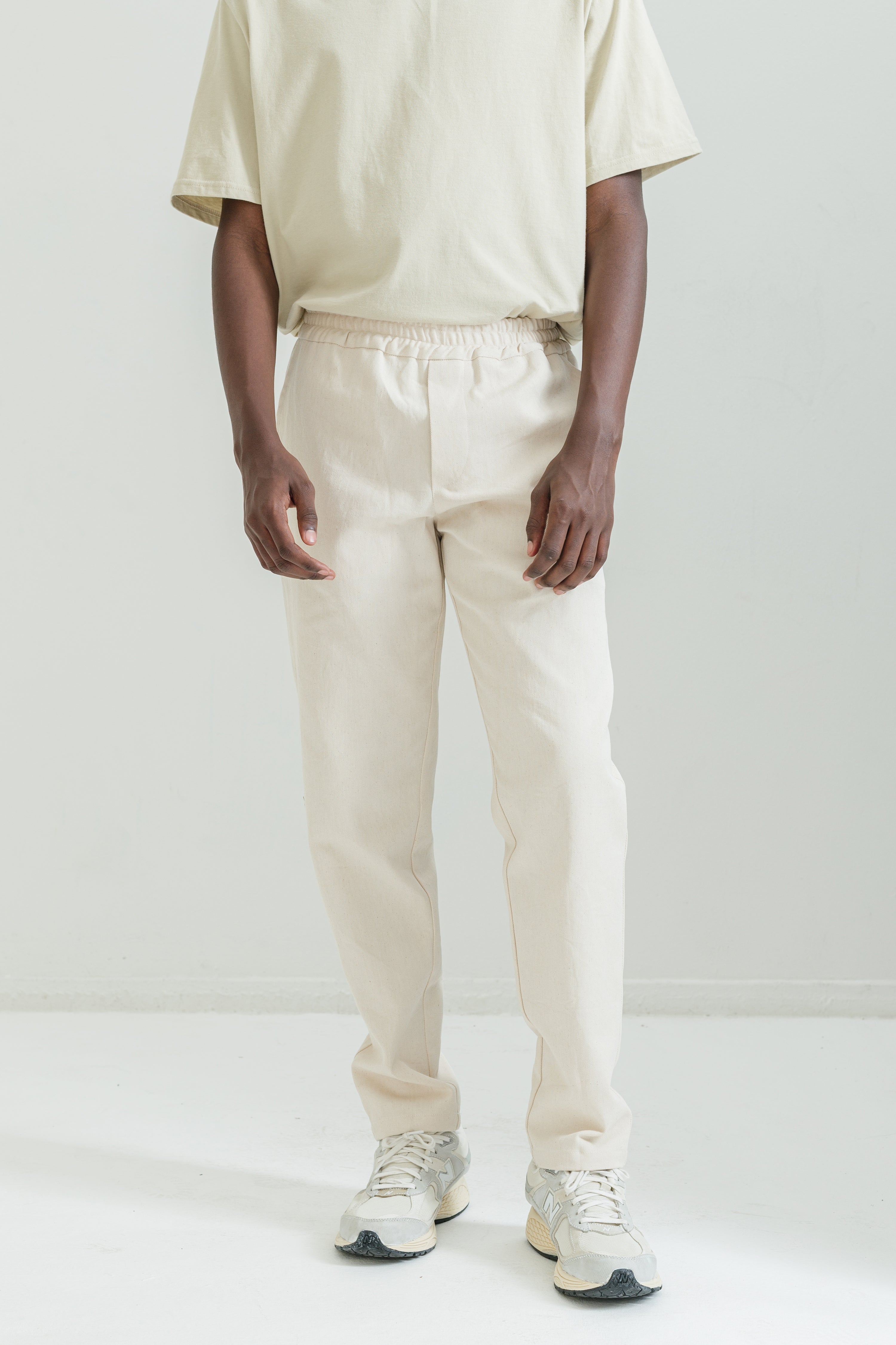 Cotton Elastic-Waist Trousers
