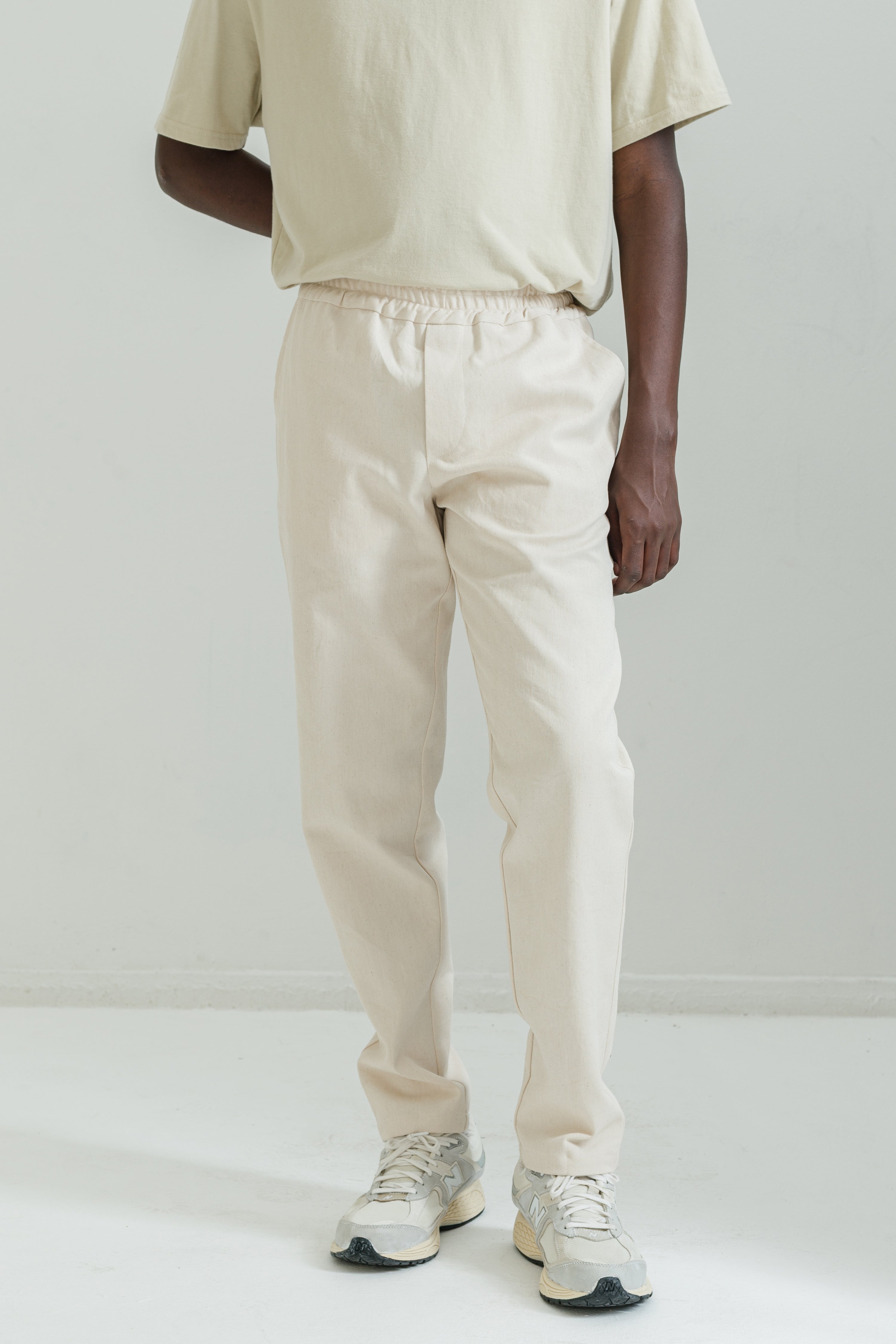 Cotton Elastic-Waist Trousers