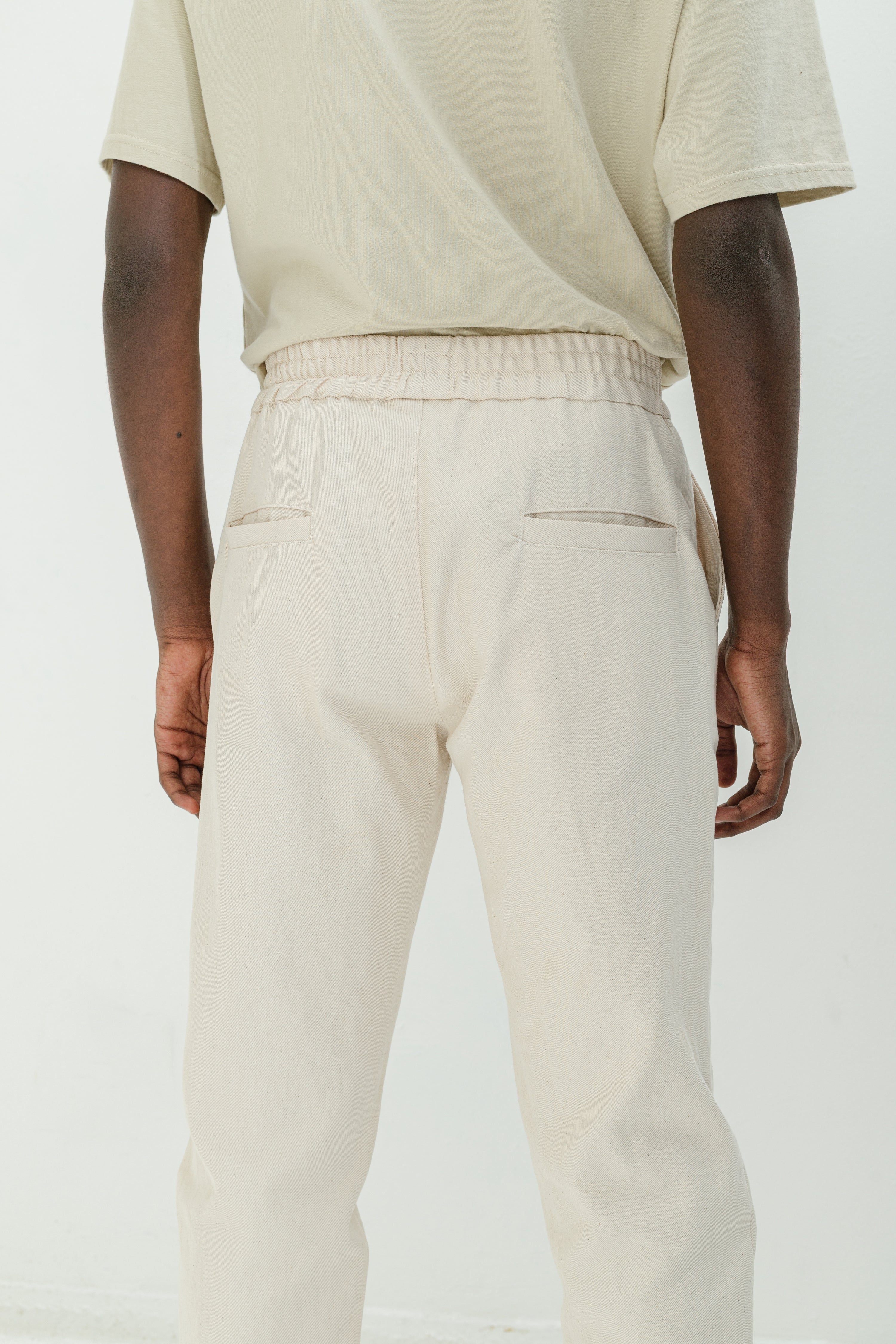 Cotton Elastic-Waist Trousers