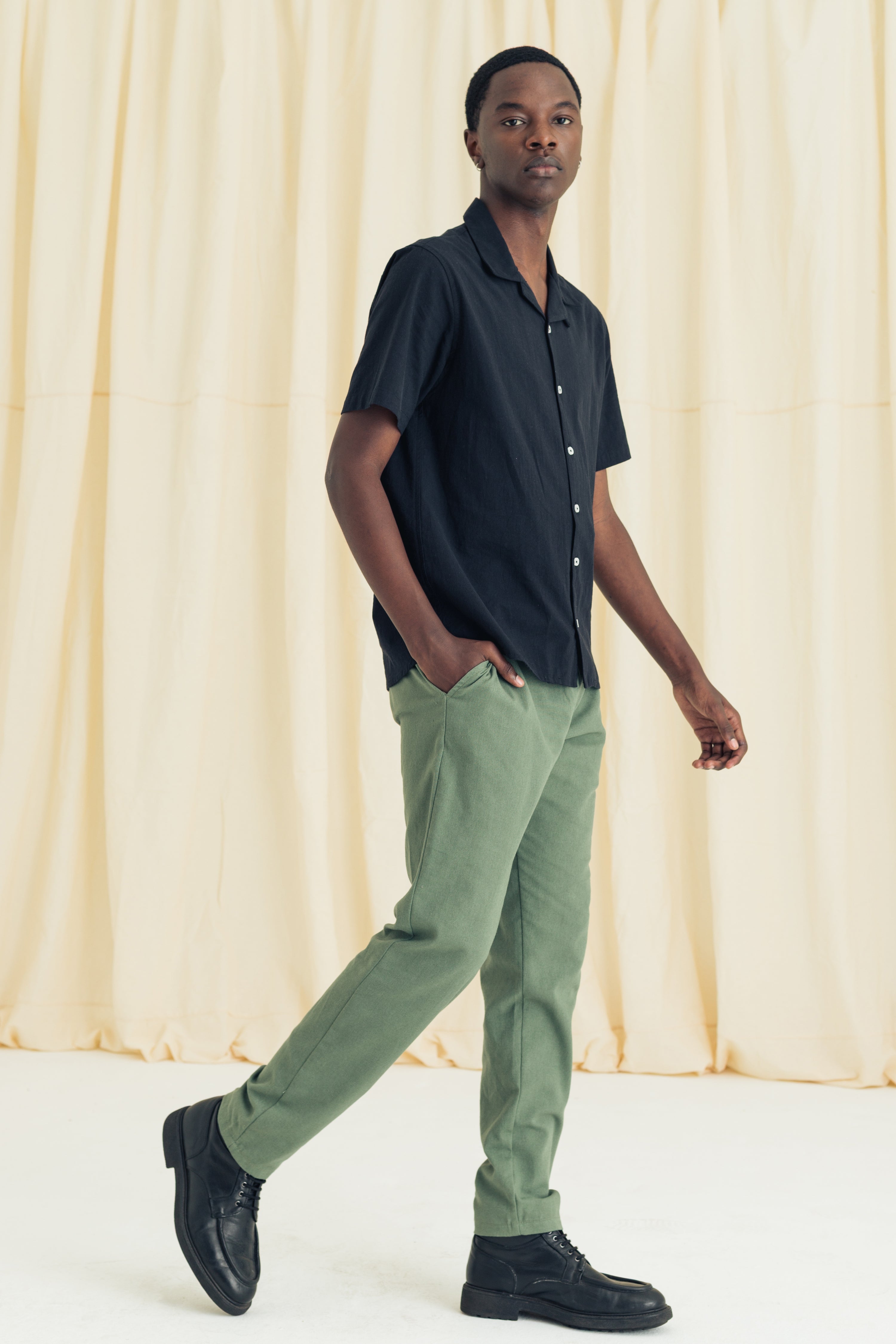 Linen Track Slacks