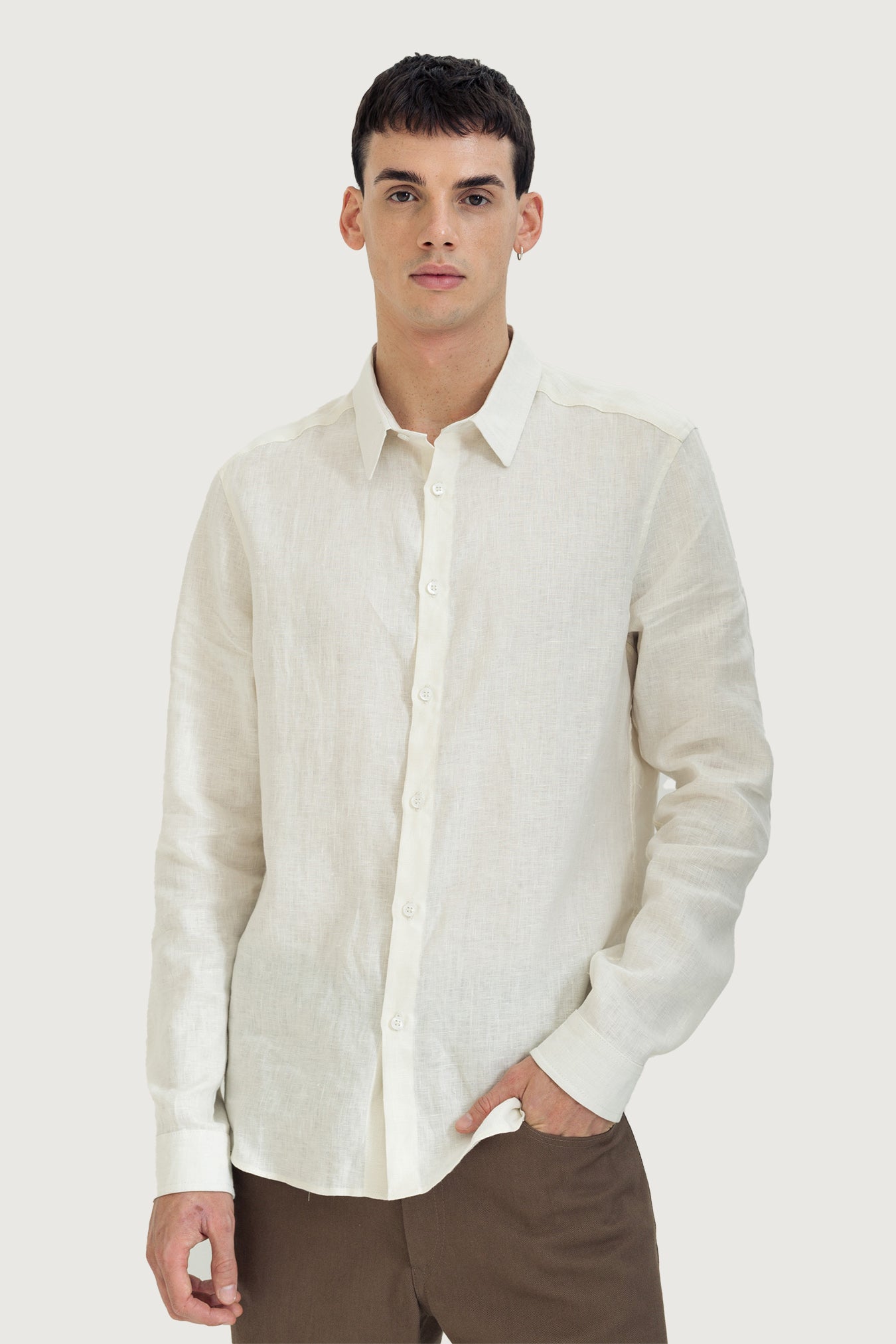 Pure Linen Long Sleeve Shirt