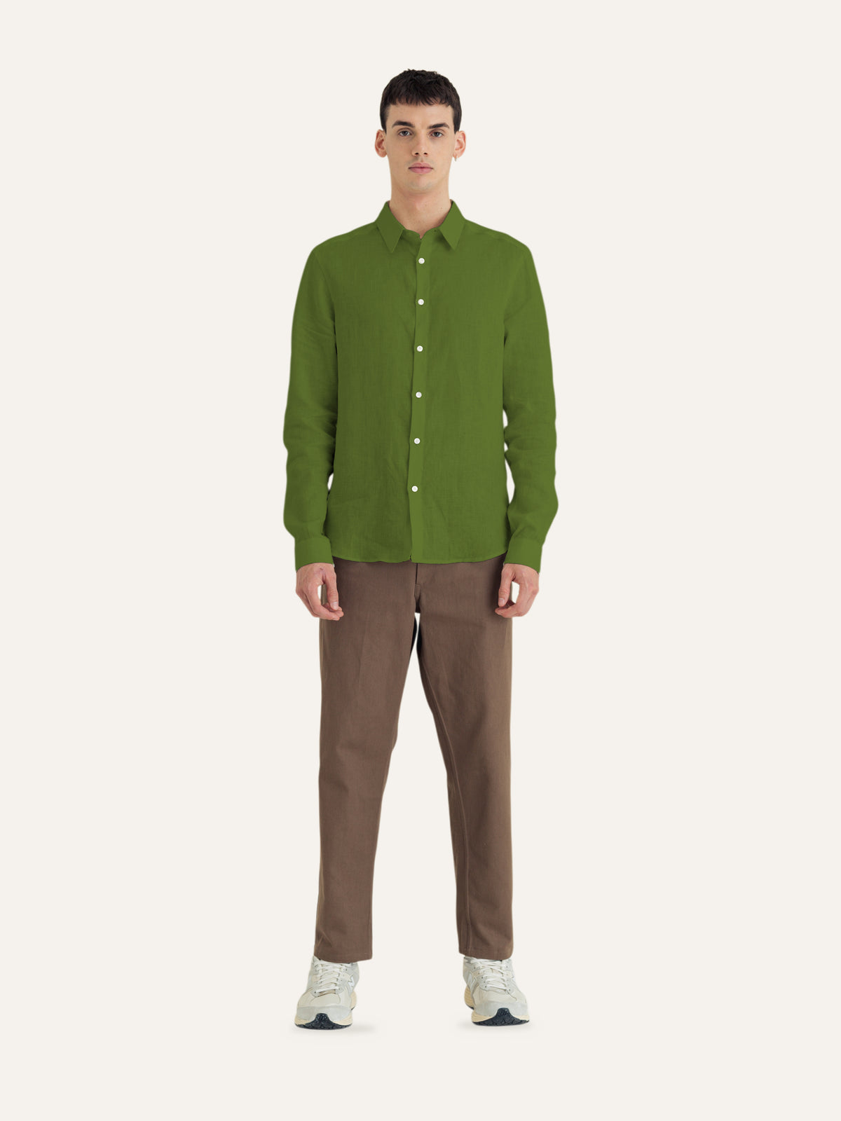 Linen Shirt — Moss