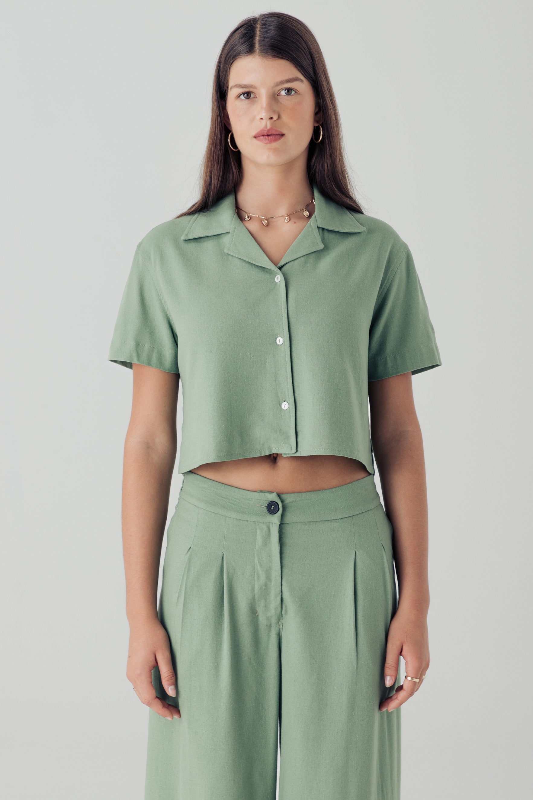 Cropped Bowler Shirt