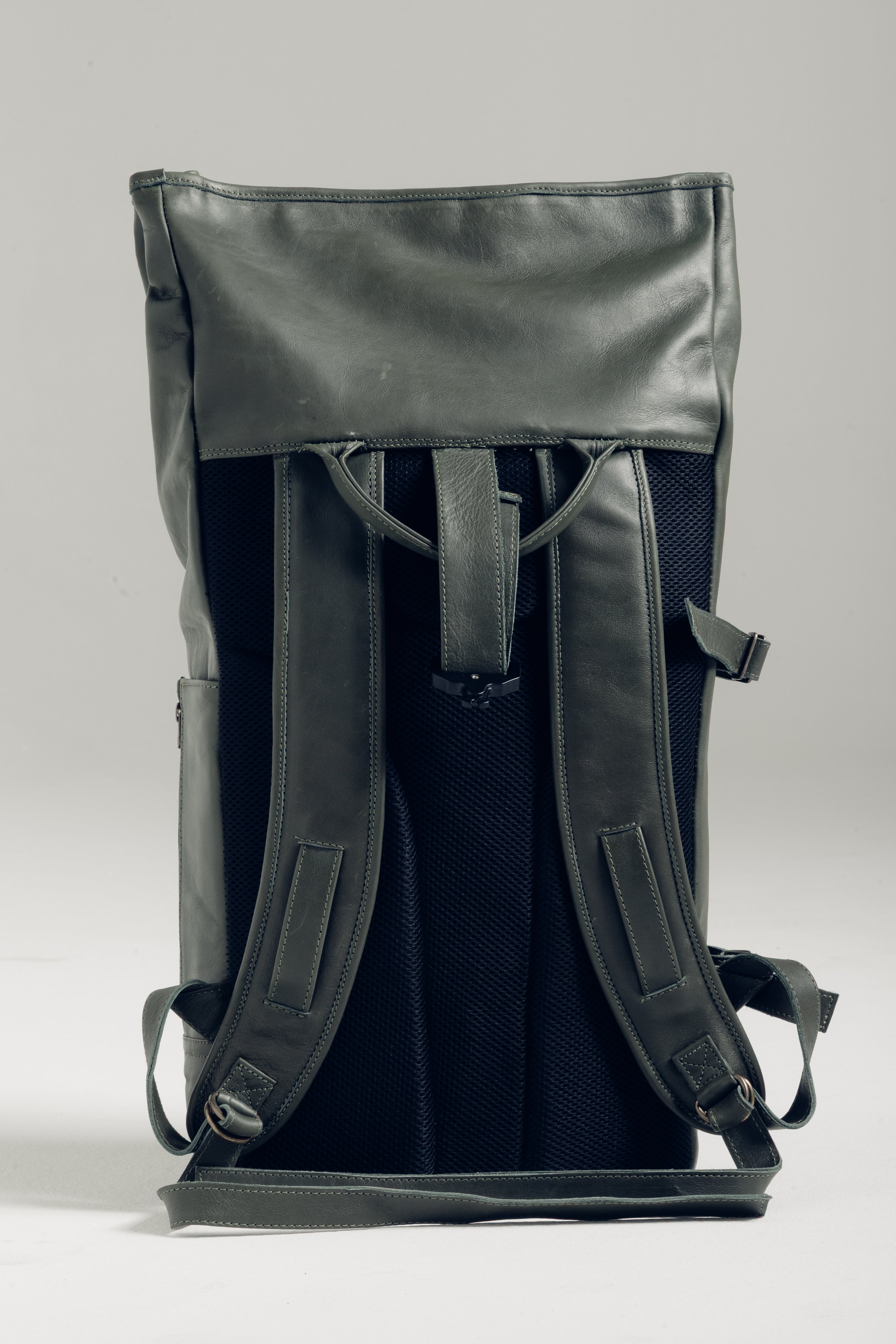 Roll-top Leather Rucksack