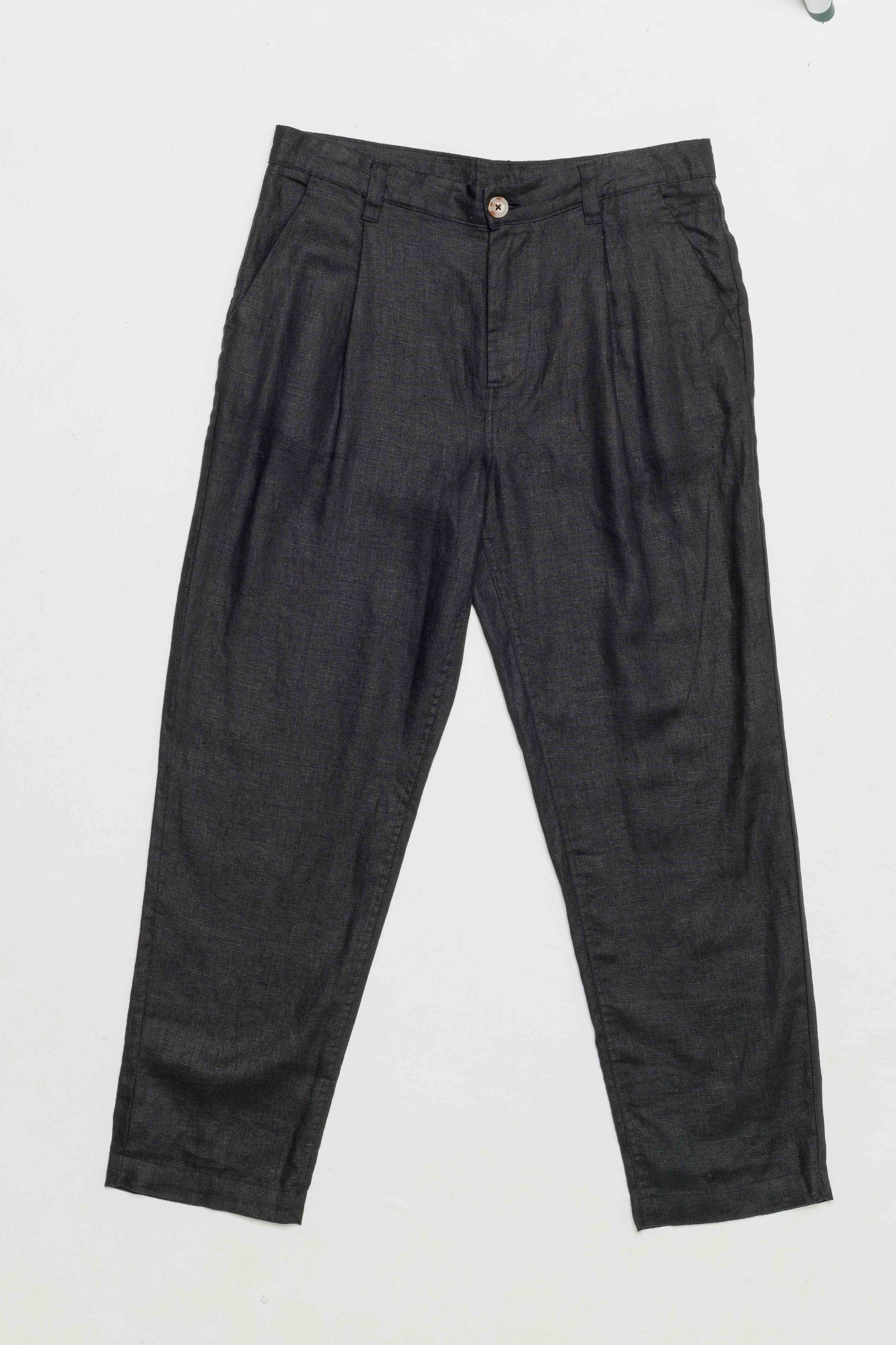 Pleated Linen Pants