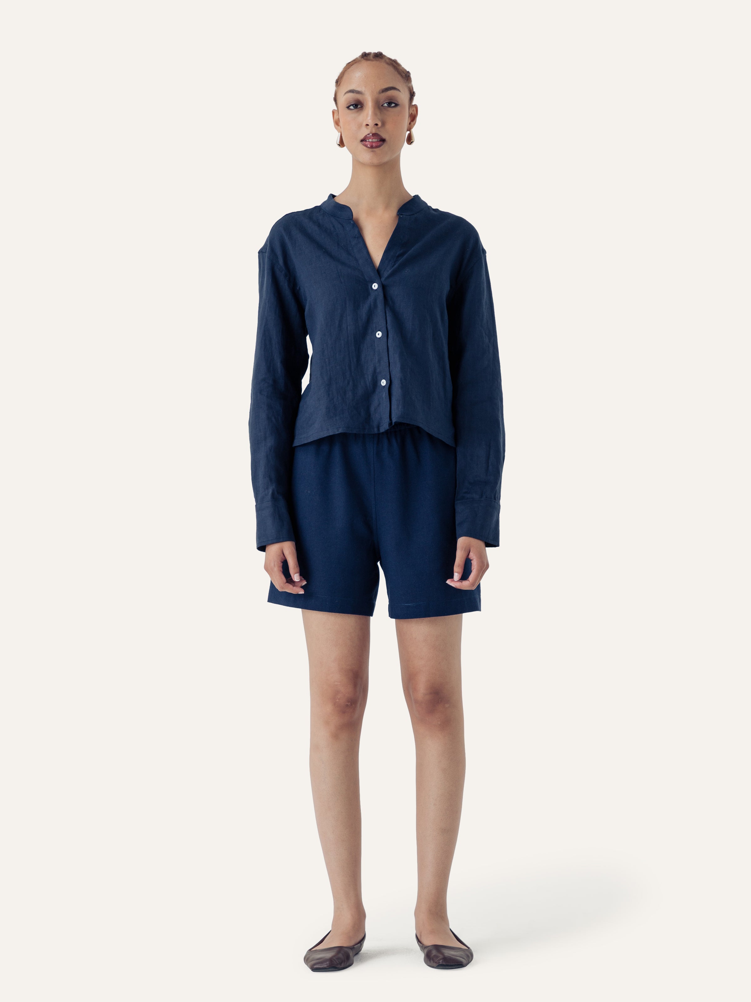 The Cropped Mandarin Shirt