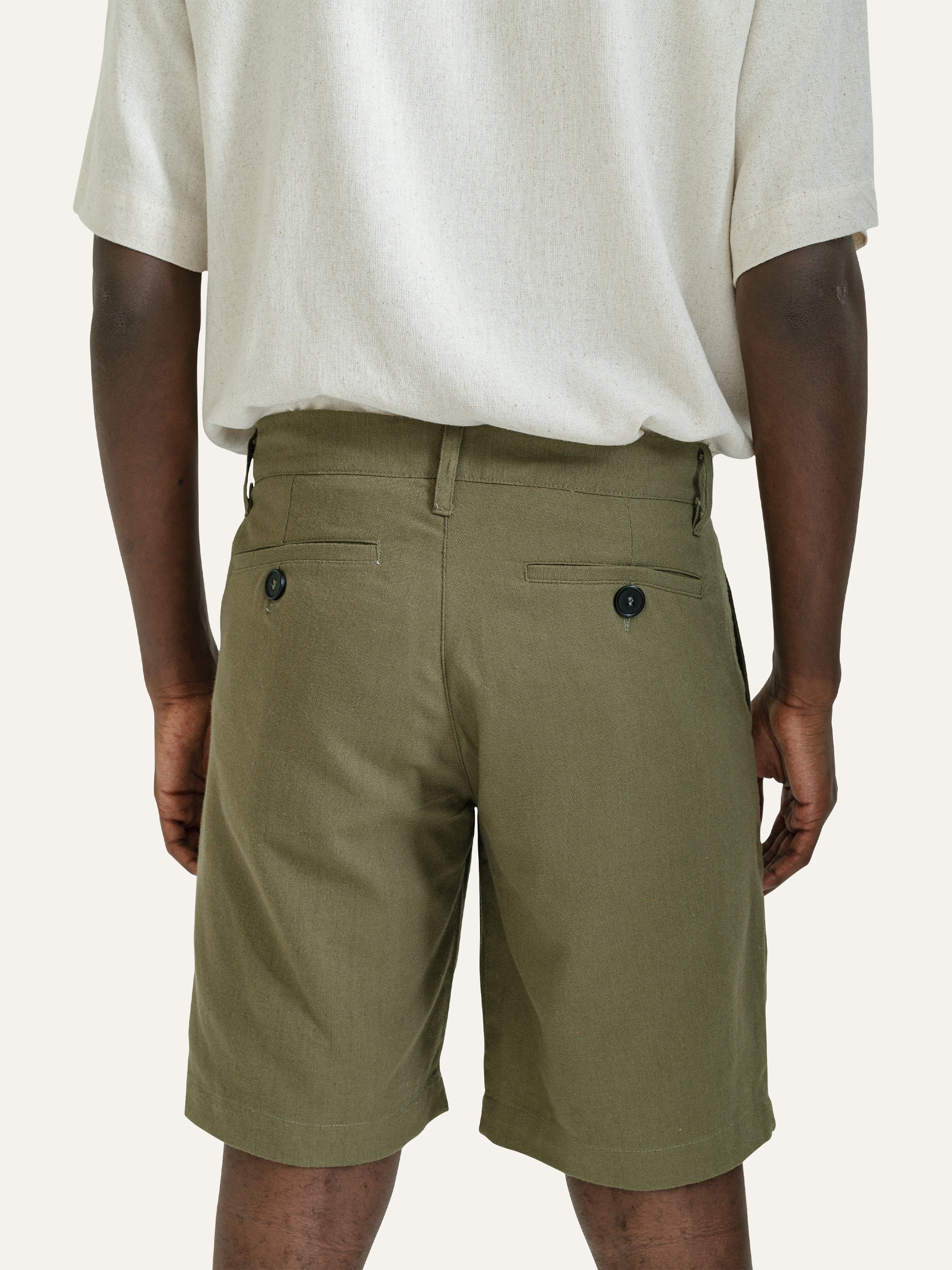 The Tailored Shorts — Army Green